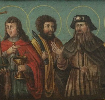 Apostlene Johannes, Bartolomæus og Jacob den ældre